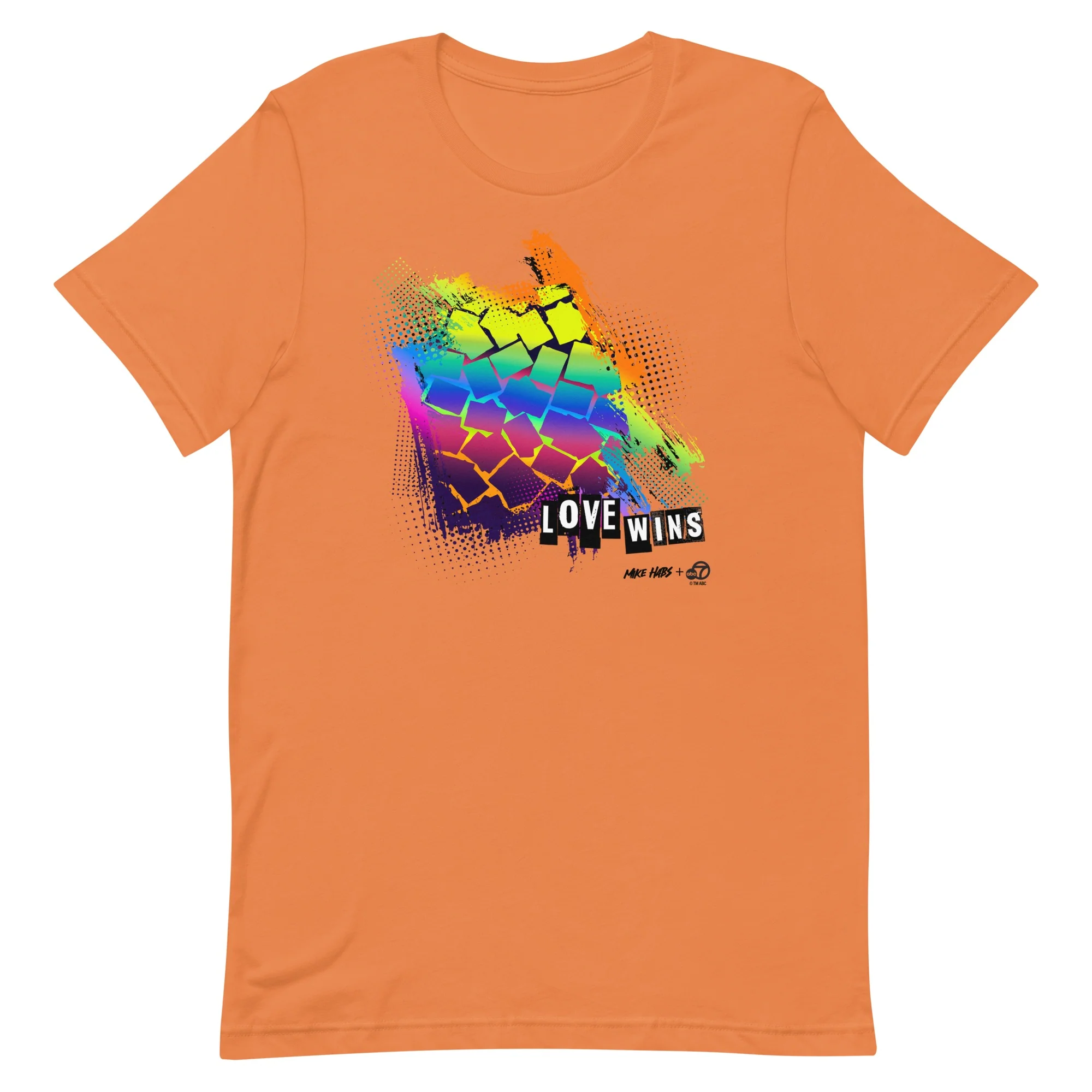 ABC7LA PRIDE Adult Short Sleeve T-Shirt designed by Mike Habs - Image 4