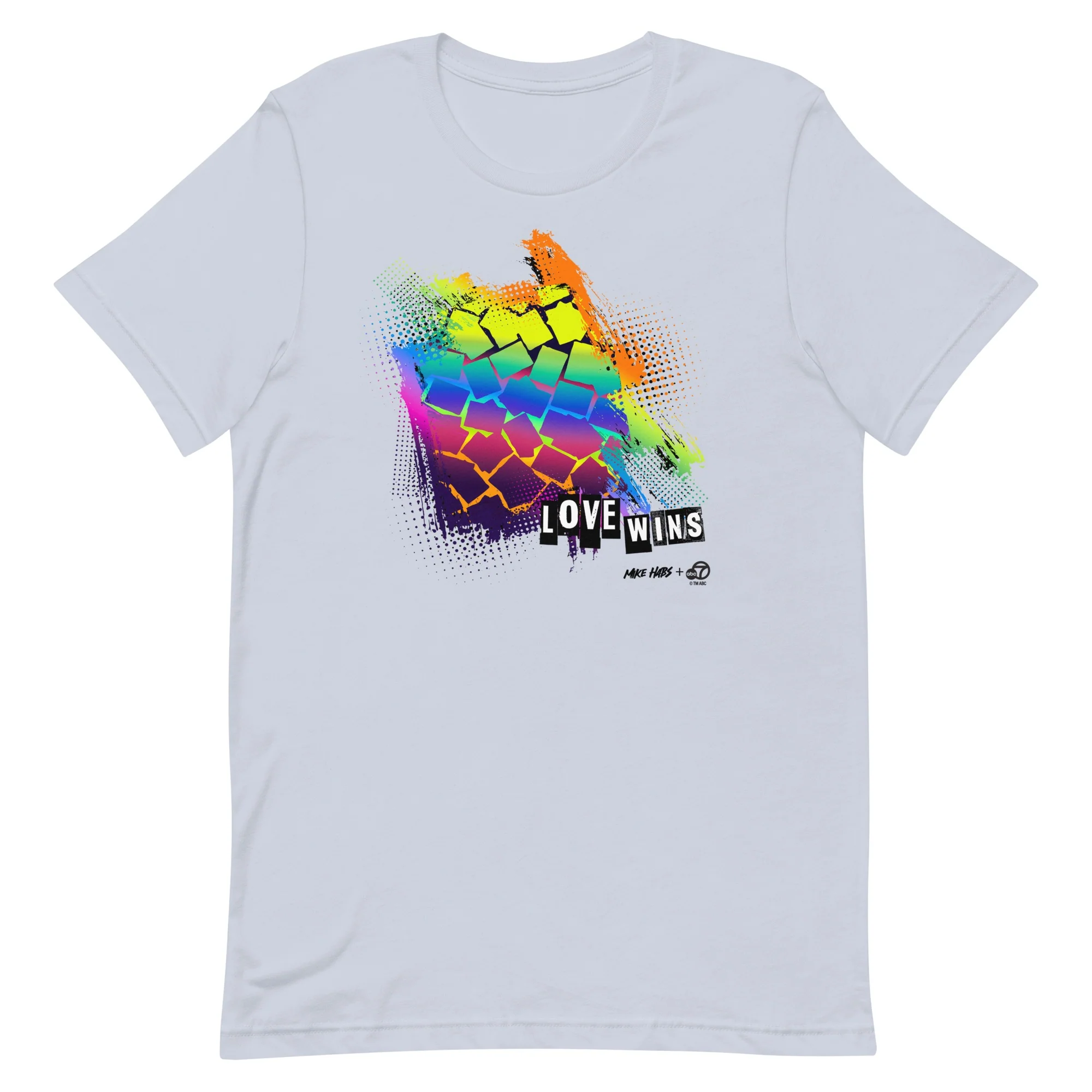 ABC7LA PRIDE Adult Short Sleeve T-Shirt designed by Mike Habs - Image 5