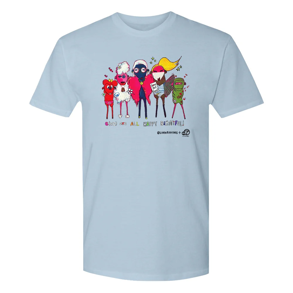 ABC7LA AIDS Walk LA Team Adult Short Sleeve T-Shirt designed by Ricky Sencion - Image 3