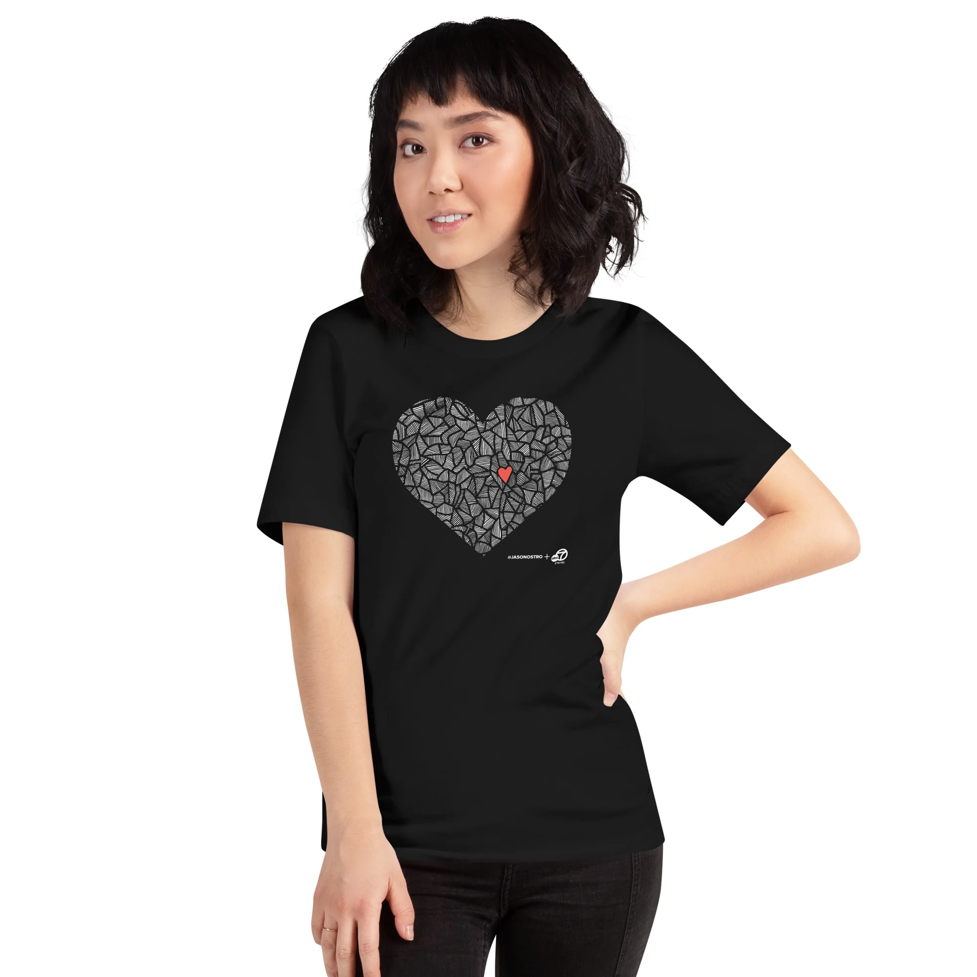 ABC7LA Spark of Love Adult Short Sleeve T-Shirt designed by Jason Ostro - Image 3