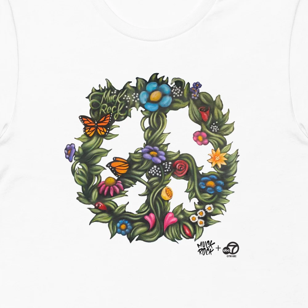 ABC7LA Spark of Love Adult Short Sleeve T-Shirt designed by Jules Muck - Image 3