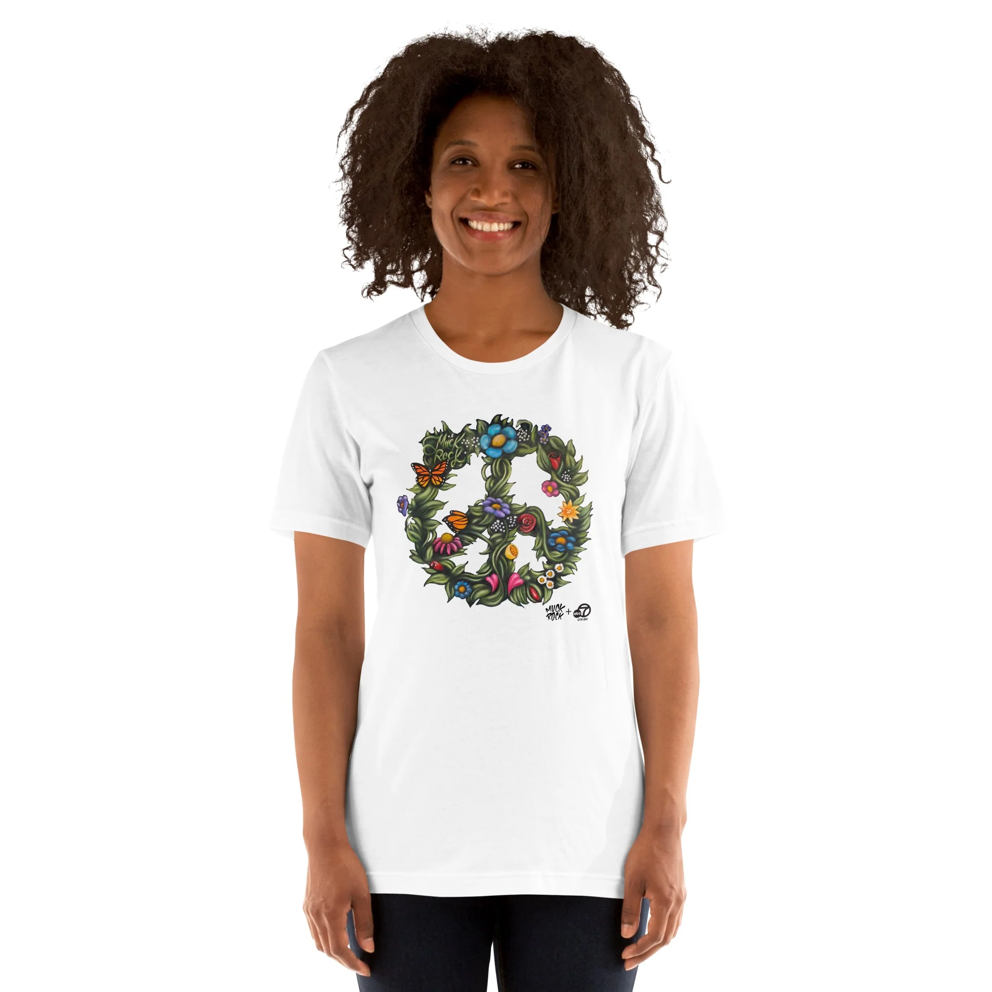 ABC7LA Spark of Love Adult Short Sleeve T-Shirt designed by Jules Muck - Image 5