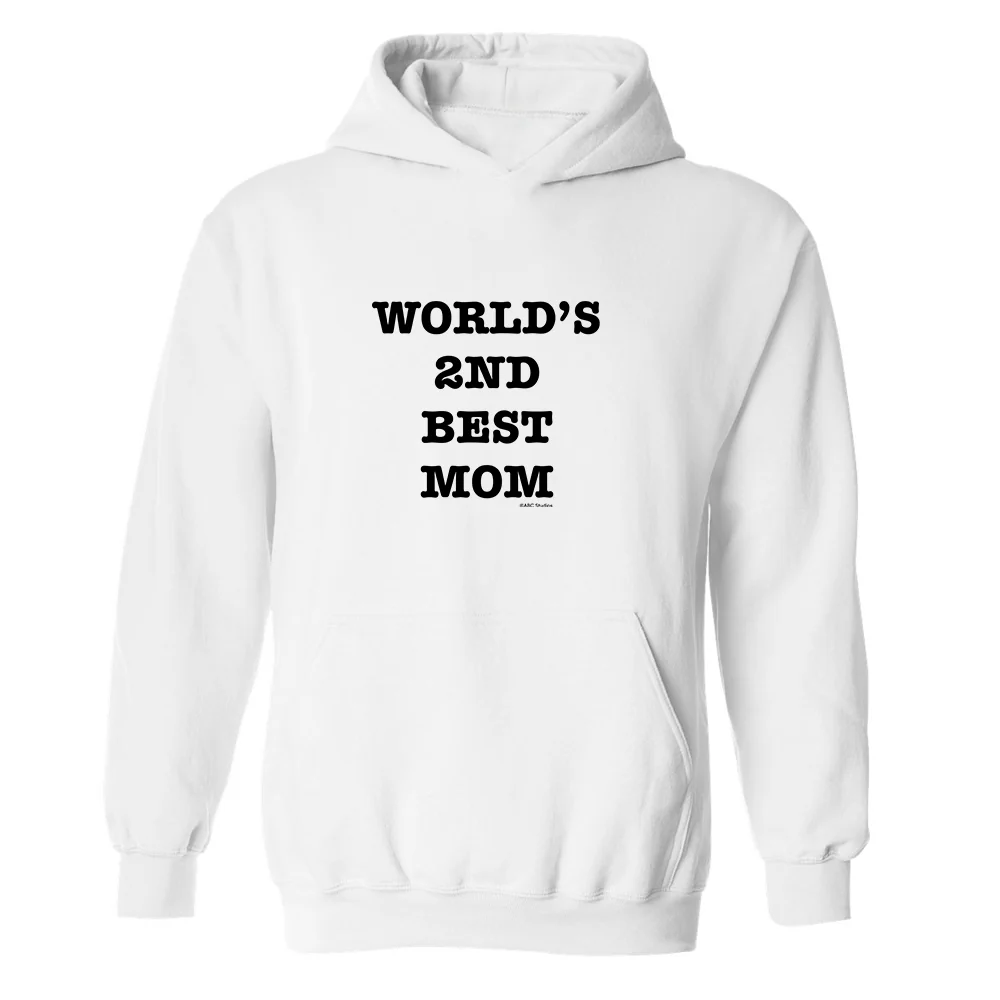 American Housewife 2nd Best Mom Fleece Hooded Sweatshirt - Image 4
