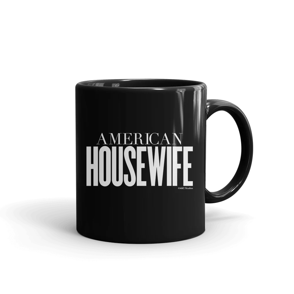 American Housewife Logo Black Mug - Image 3