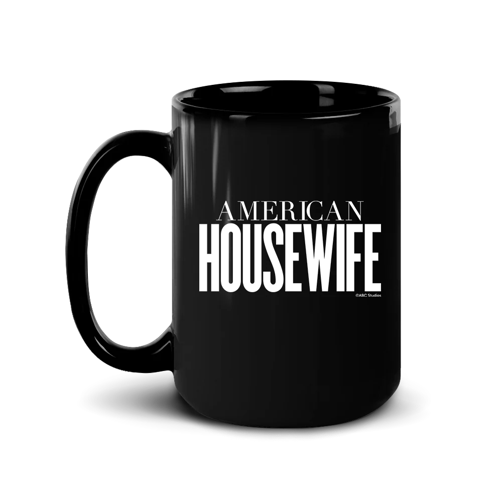 American Housewife Logo Black Mug - Image 4
