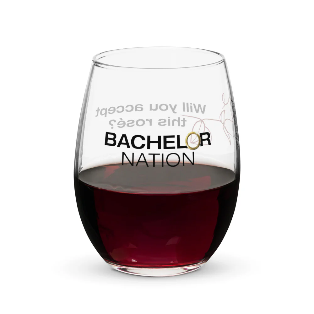 Bachelor Nation Stemless Wine Glass Will You Accept This Rose - Image 4