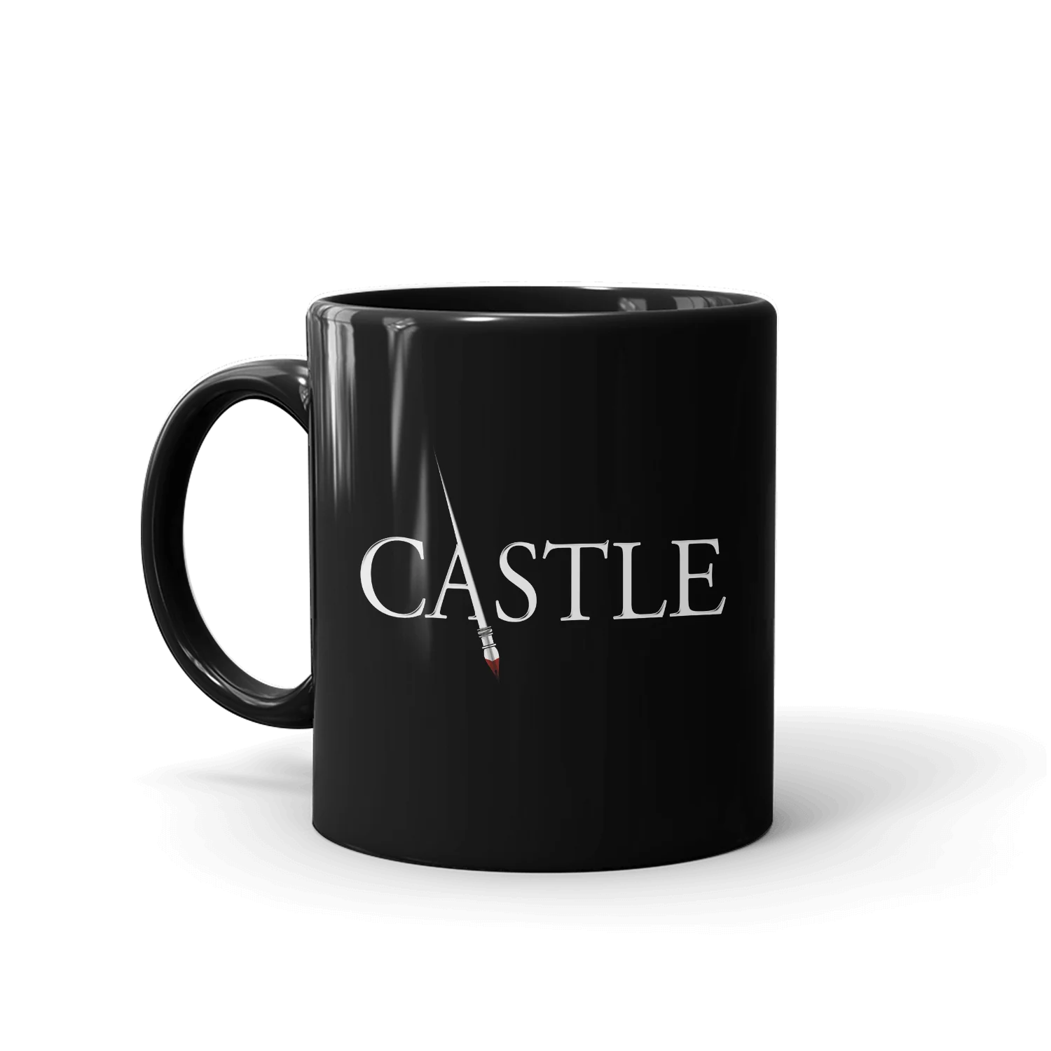 Castle Logo Black Mug