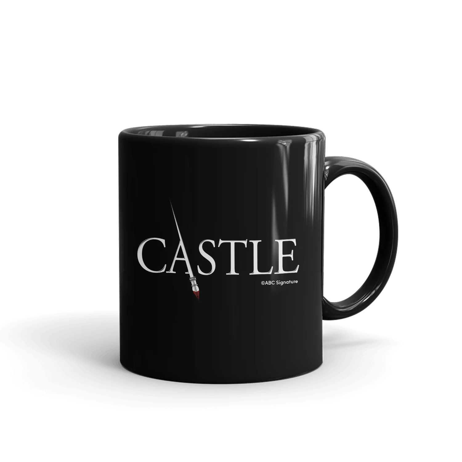 Castle Logo Black Mug - Image 3