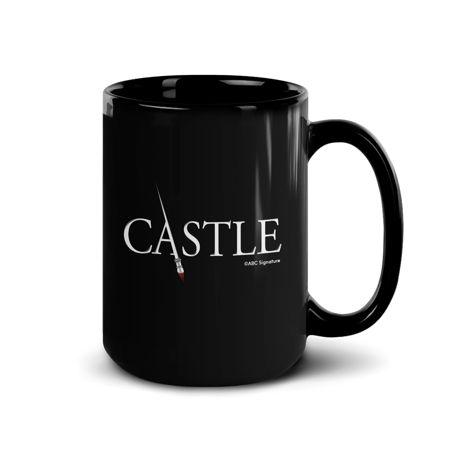 Castle Logo Black Mug - Image 5