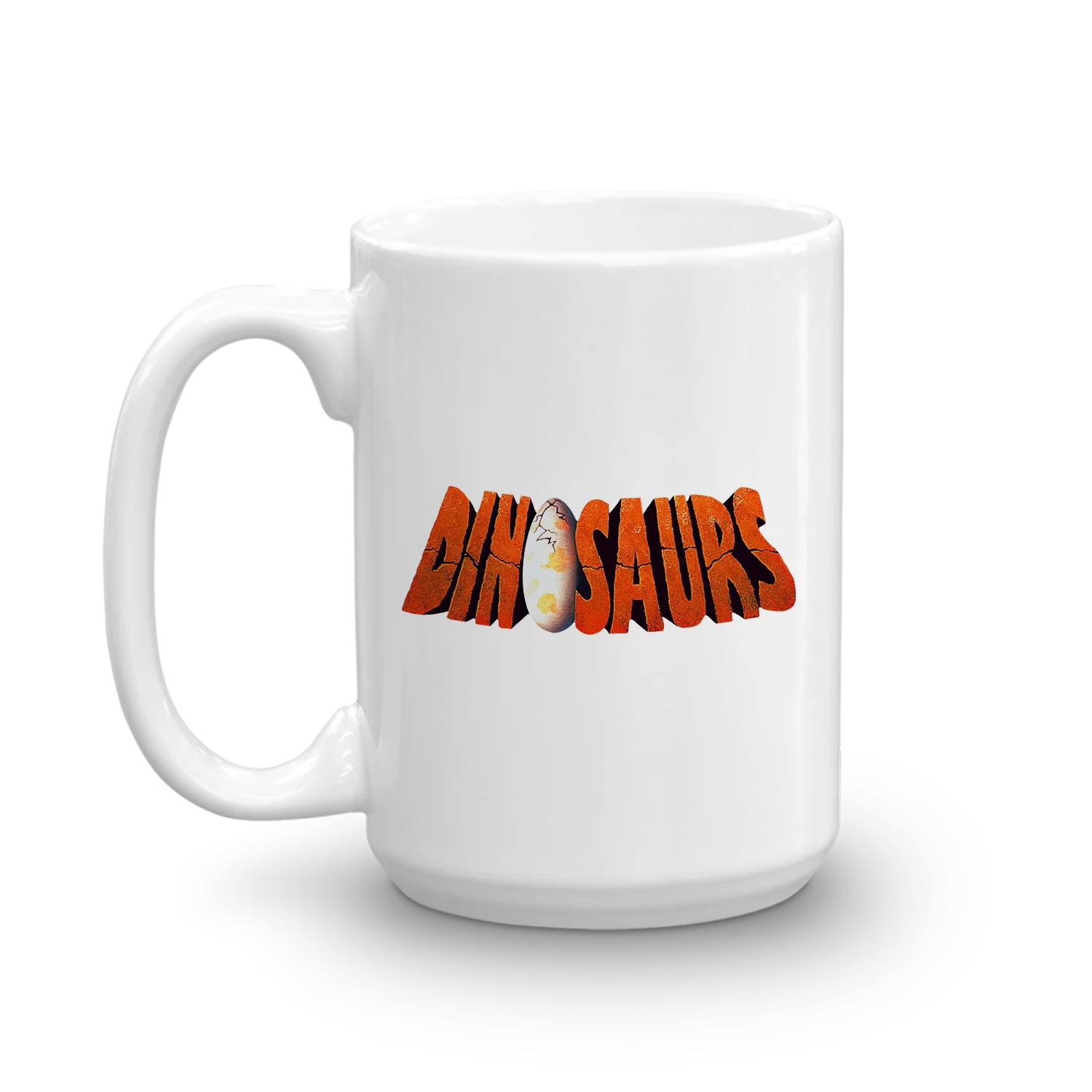 Dinosaurs Logo White Mug - Image 4