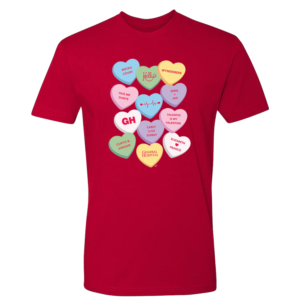 General Hospital Candy Hearts Adult Short Sleeve T-Shirt