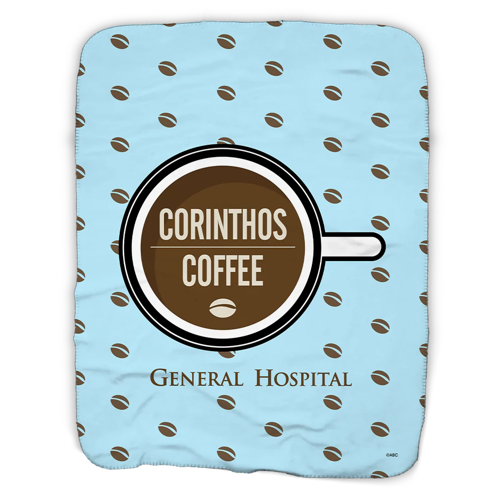 General Hospital Corinthos Coffee Beans Sherpa Blanket - Image 3