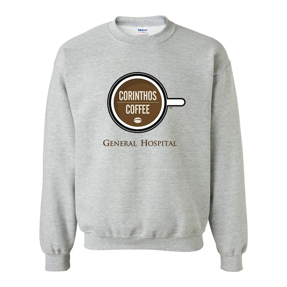 General Hospital Corinthos Coffee Fleece Crewneck Sweatshirt - Image 3