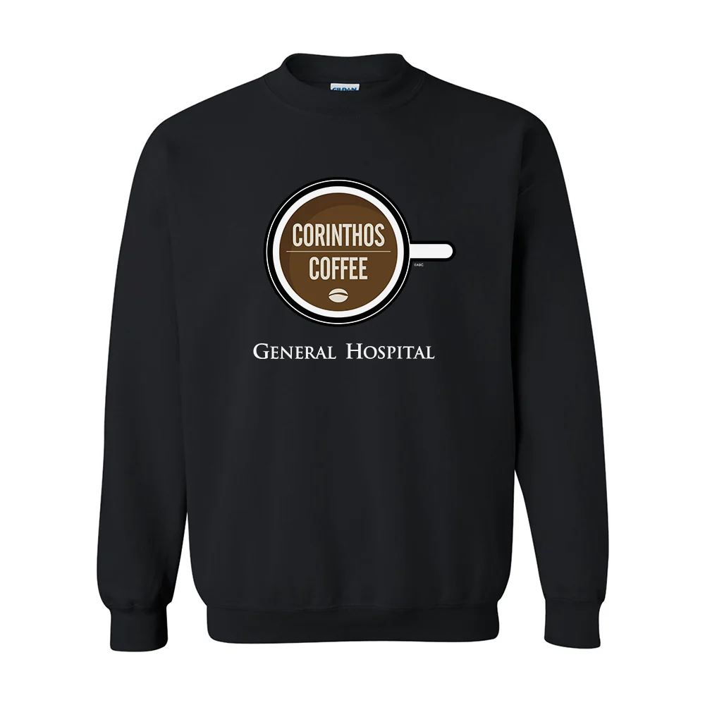 General Hospital Corinthos Coffee Fleece Crewneck Sweatshirt - Image 4
