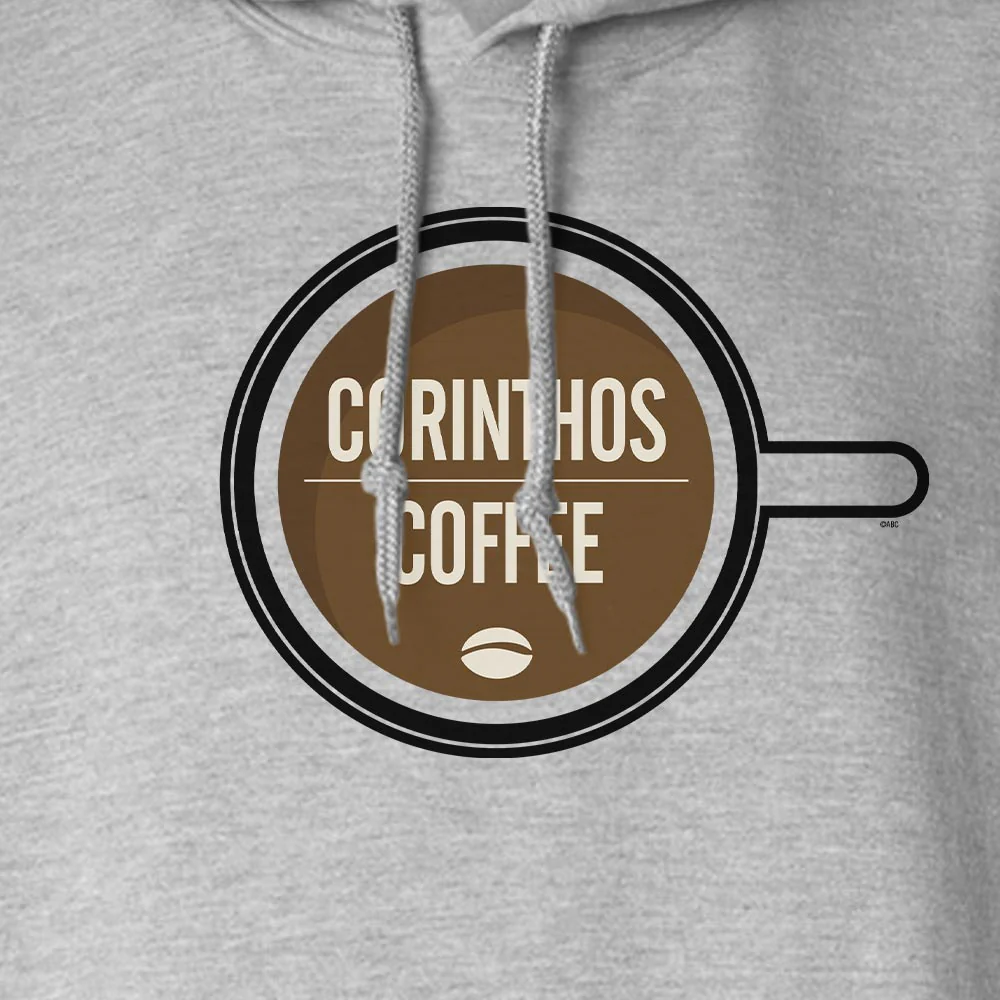 General Hospital Corinthos Coffee Logo Fleece Hooded Sweatshirt - Image 2