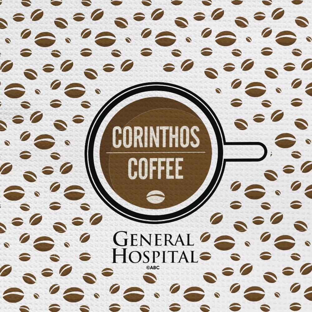 General Hospital Corinthose Coffee Kitchen Towel - Image 2