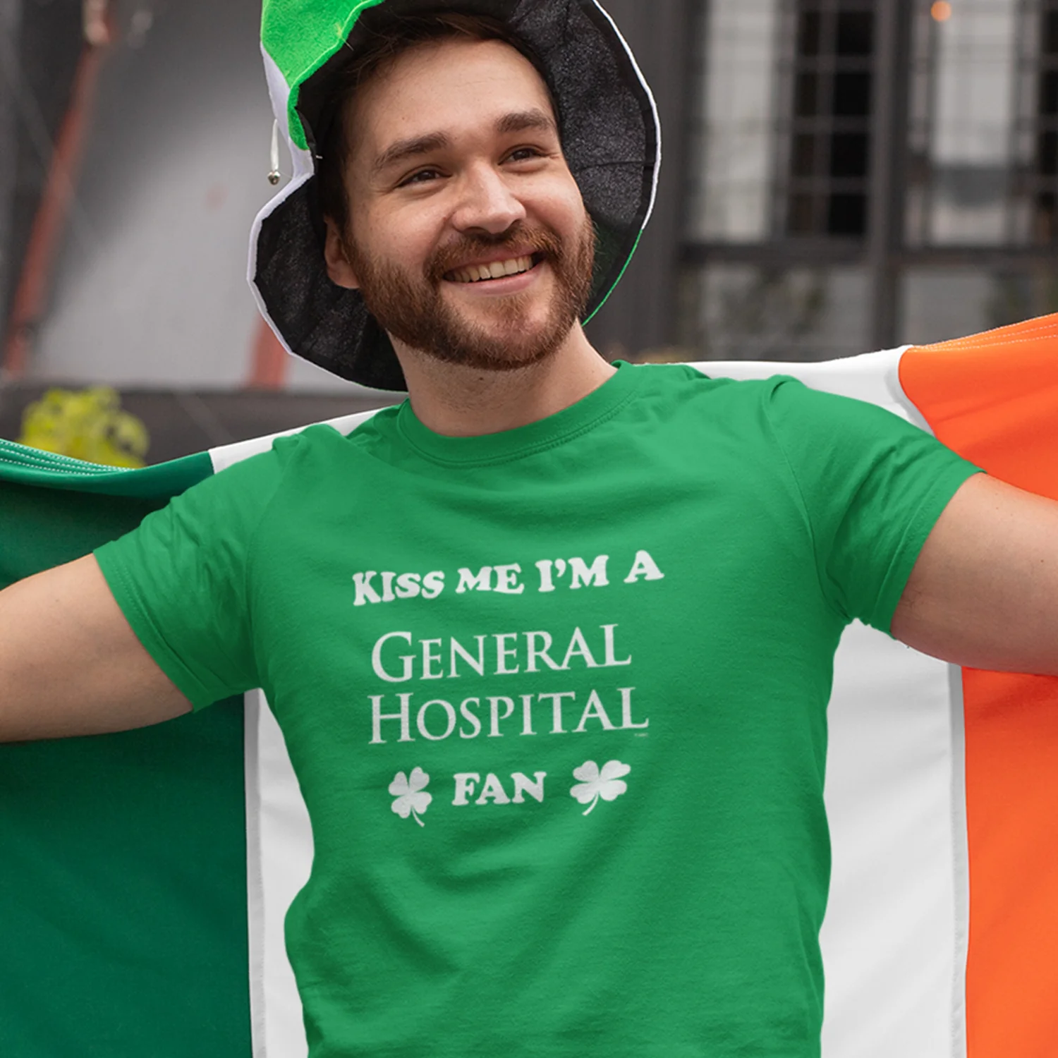 General Hospital St. Patrick's Day Kiss Me Adult Short Sleeve T-Shirt