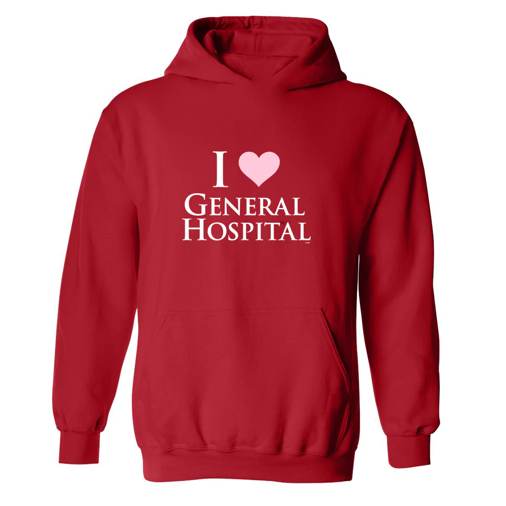 General Hospital I Love GH Fleece Hooded Sweatshirt - Image 3