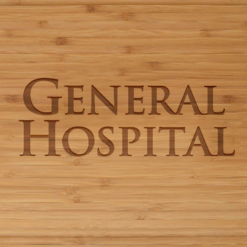 General Hospital Logo Rectangle Laser Engraved Cutting Board - Image 2