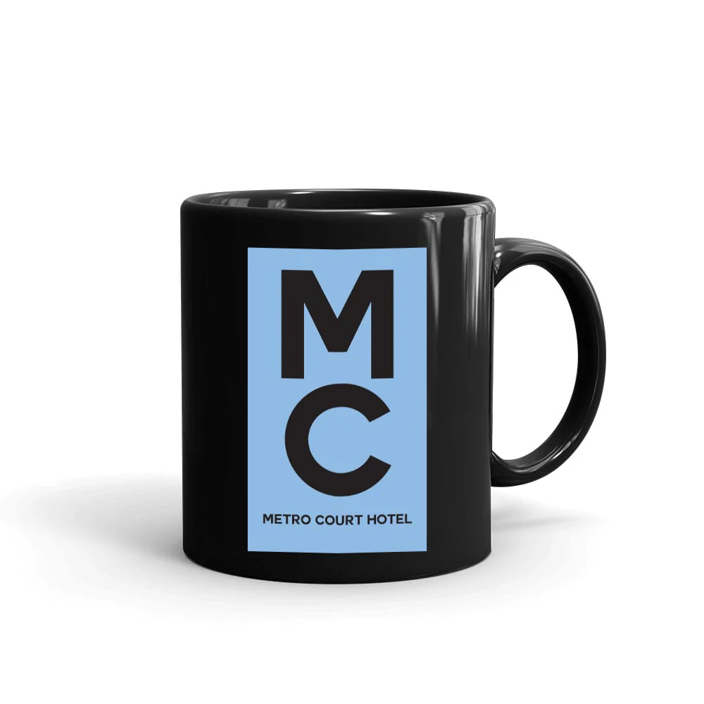 General Hospital Metro Court Hotel Black Mug - Image 3