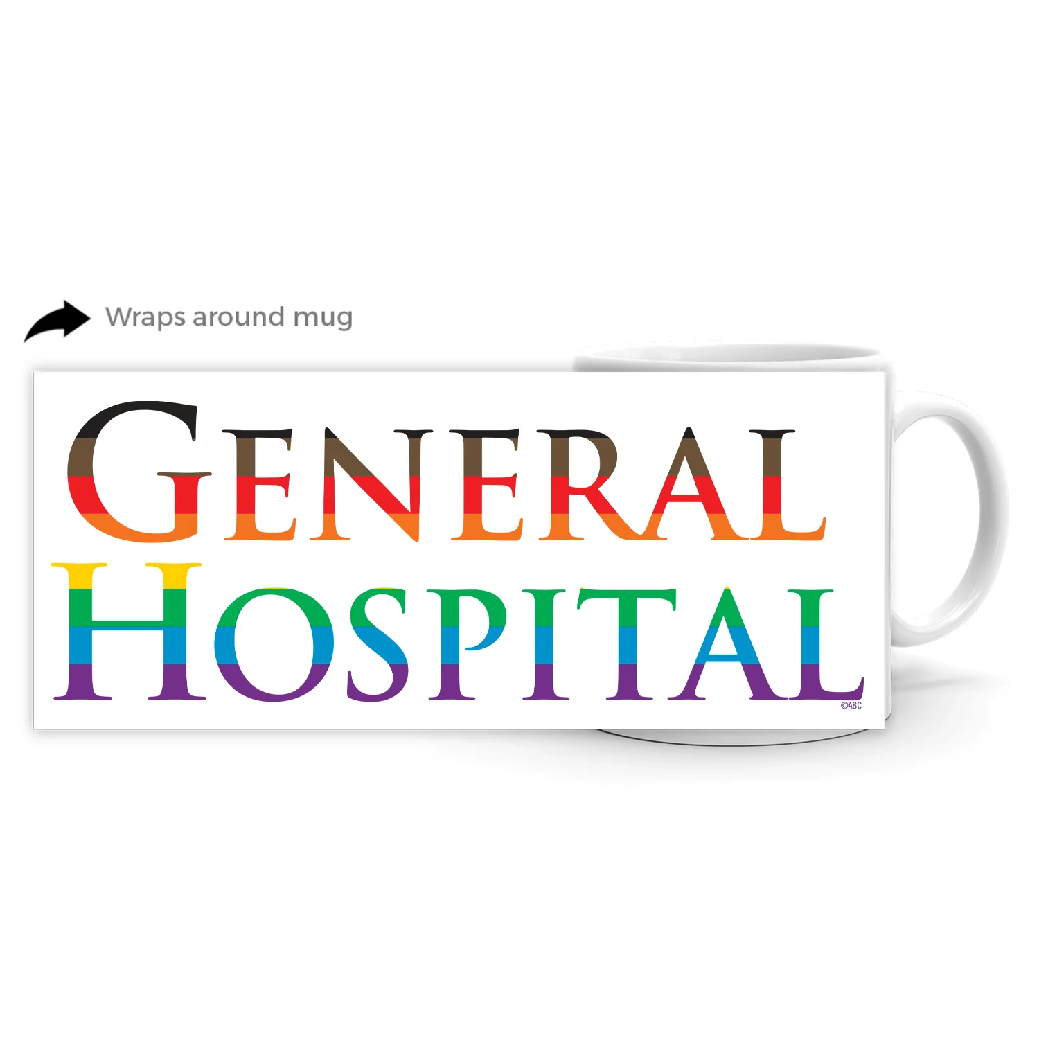 General Hospital Pride Logo White Mug - Image 4