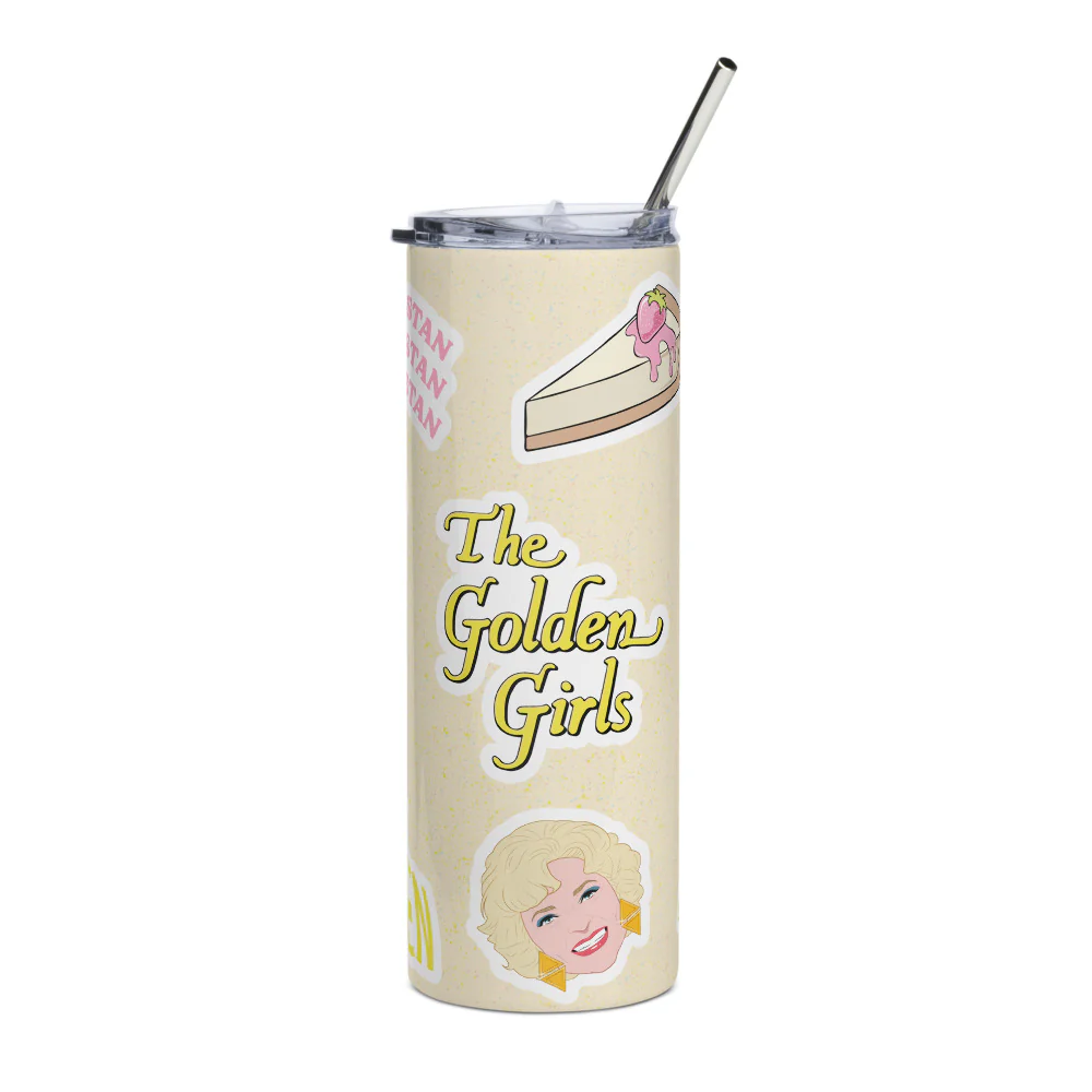 The Golden Girls Sticker Icons Skinny Tumbler
