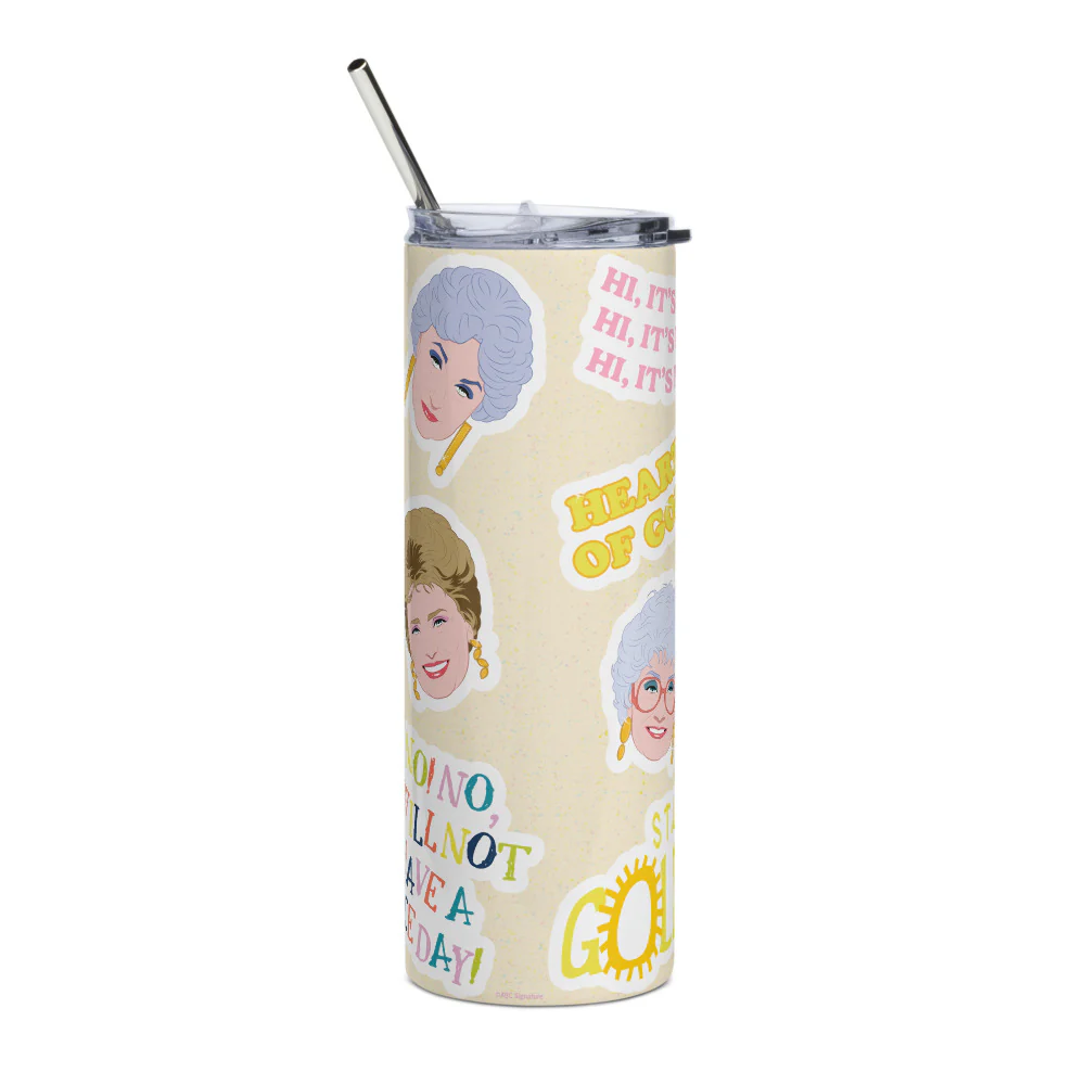 The Golden Girls Sticker Icons Skinny Tumbler - Image 2