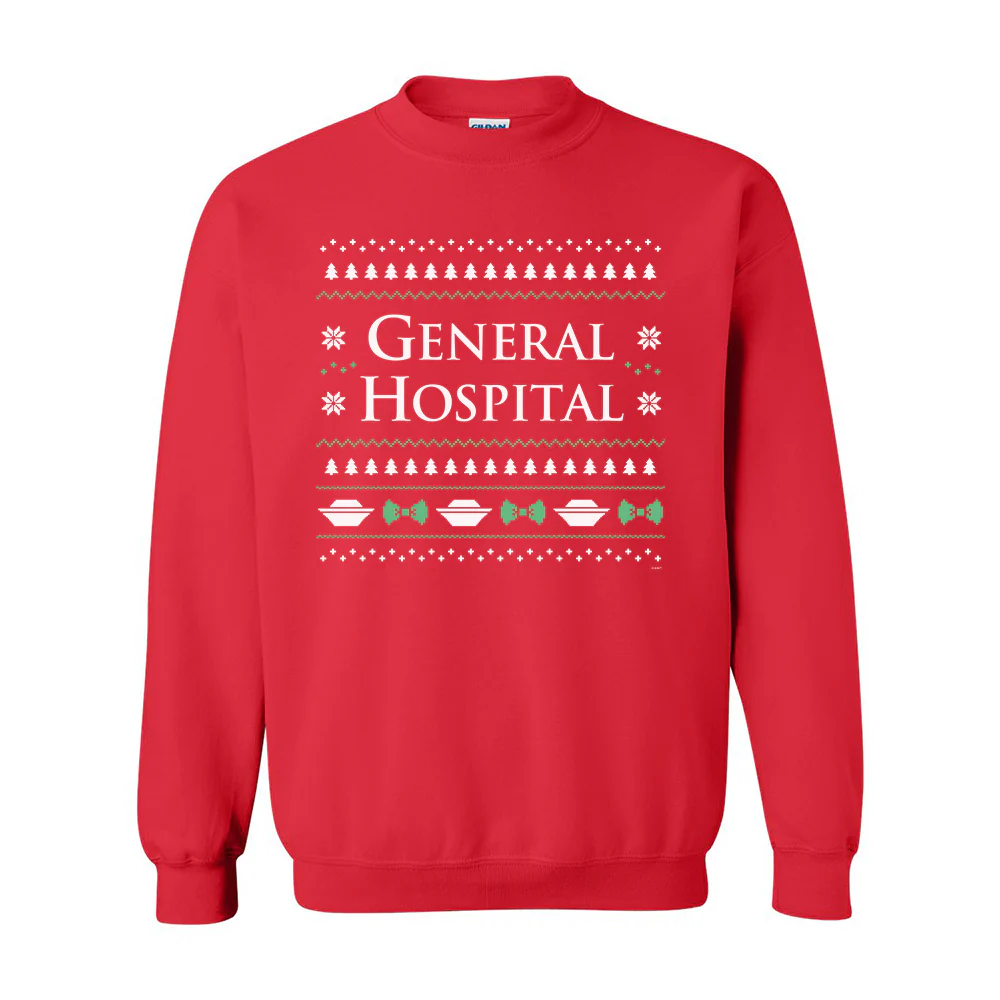 General Hospital Ugly Holiday Sweater Fleece Crewneck Sweatshirt