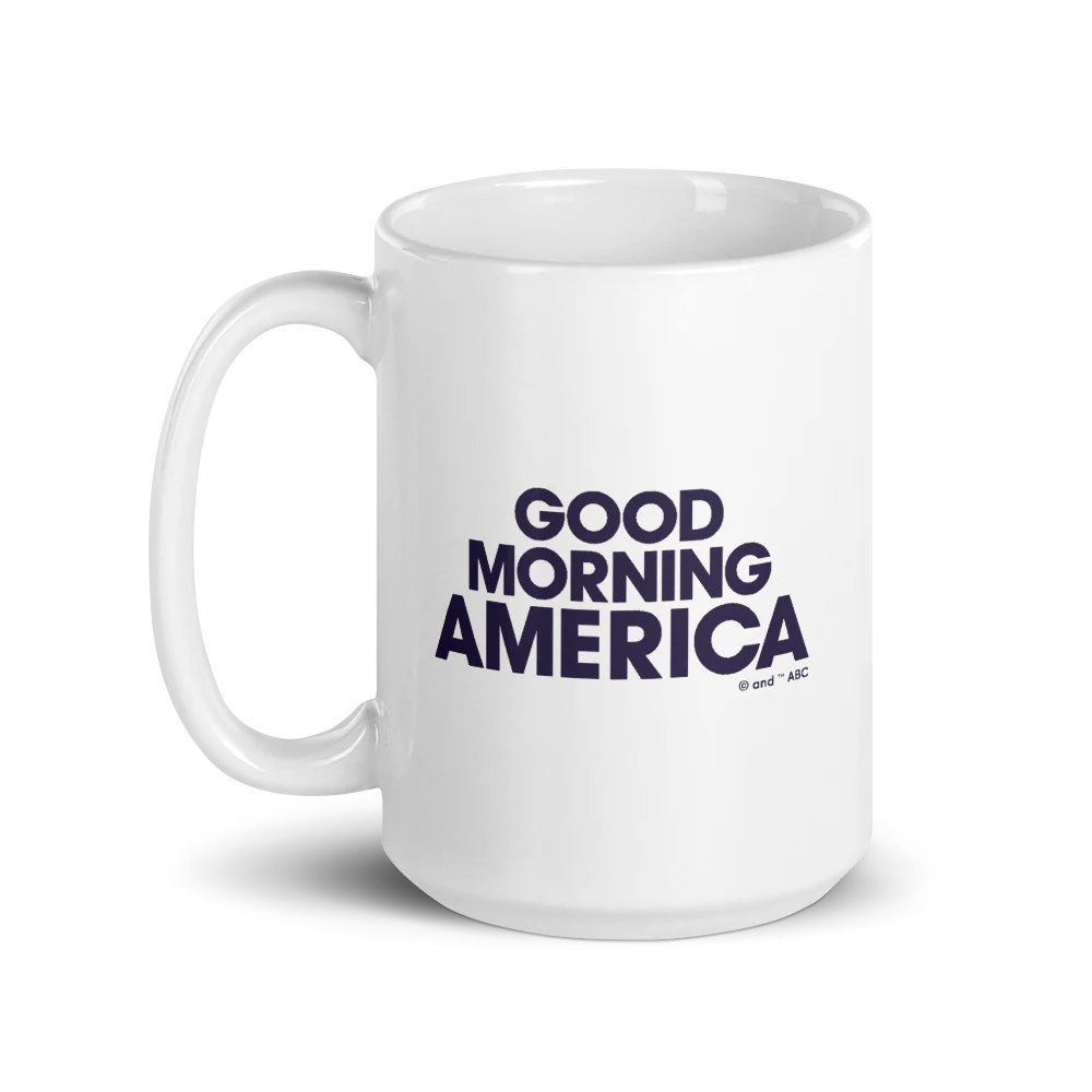 Good Morning America Stacked Logo White Mug - Made in the USA - Image 3