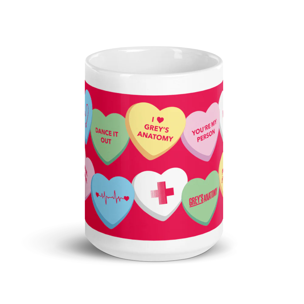 Grey's Anatomy Candy Hearts White Mug - Image 3