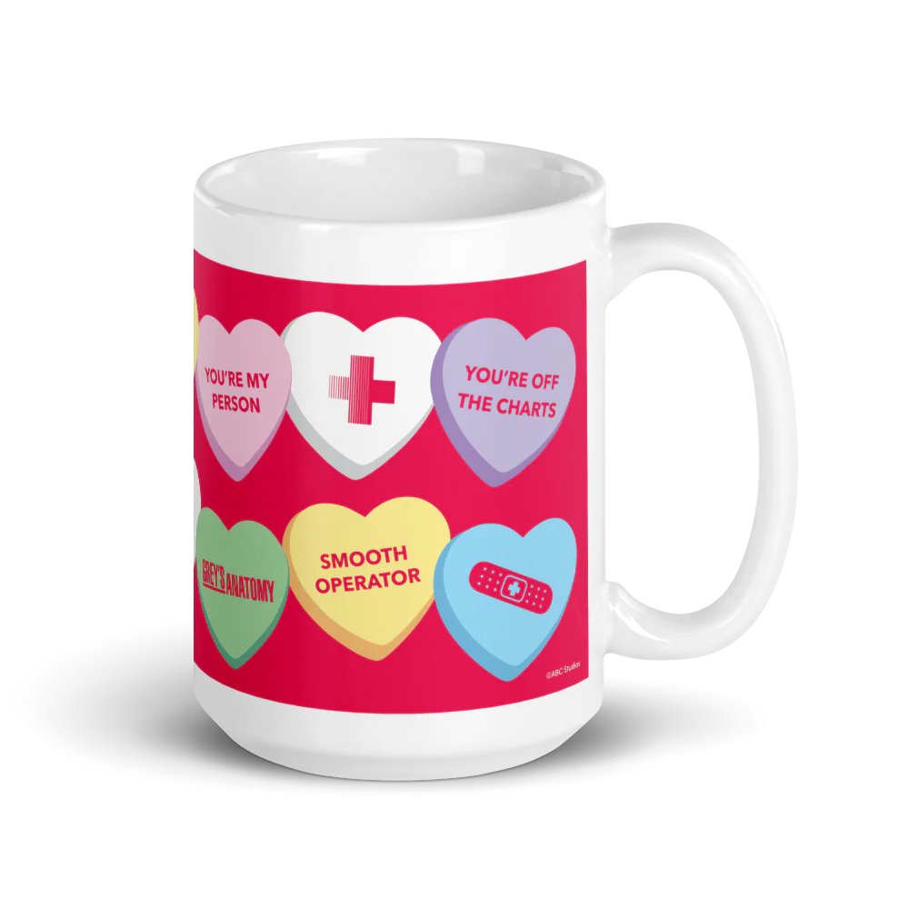 Grey's Anatomy Candy Hearts White Mug - Image 4