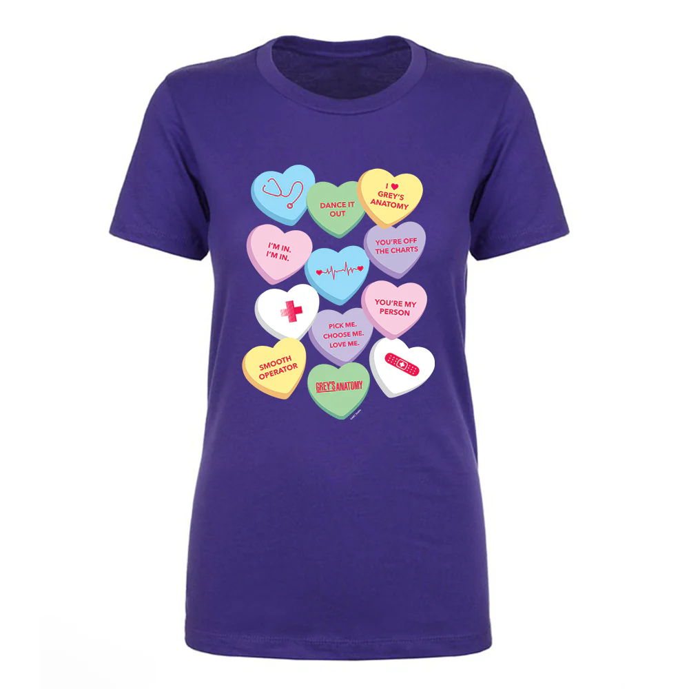 Grey's Anatomy Candy Hearts Women's Short Sleeve T-Shirt - Image 4