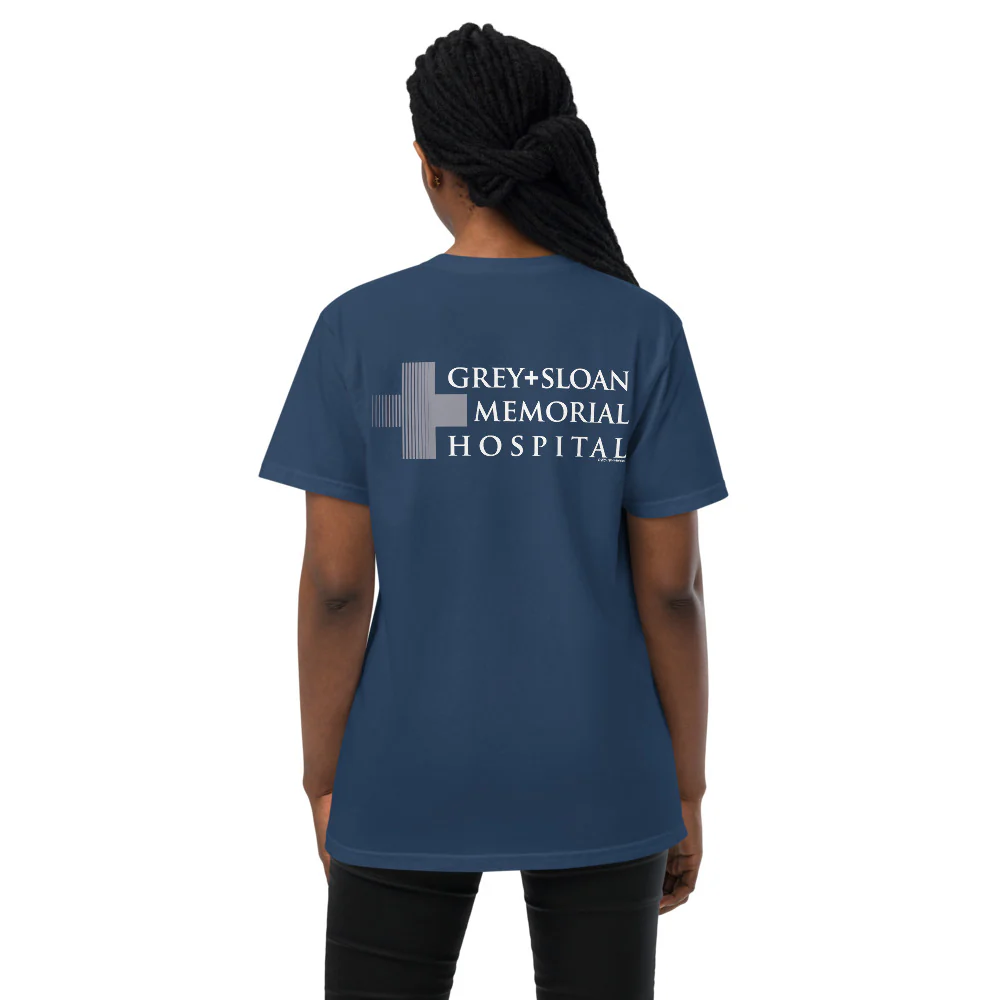 Grey's Anatomy Grey + Sloan Memorial Hospital Comfort Colors Pocket T-Shirt - Image 3