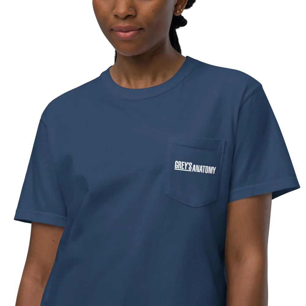 Grey's Anatomy Grey + Sloan Memorial Hospital Comfort Colors Pocket T-Shirt - Image 5