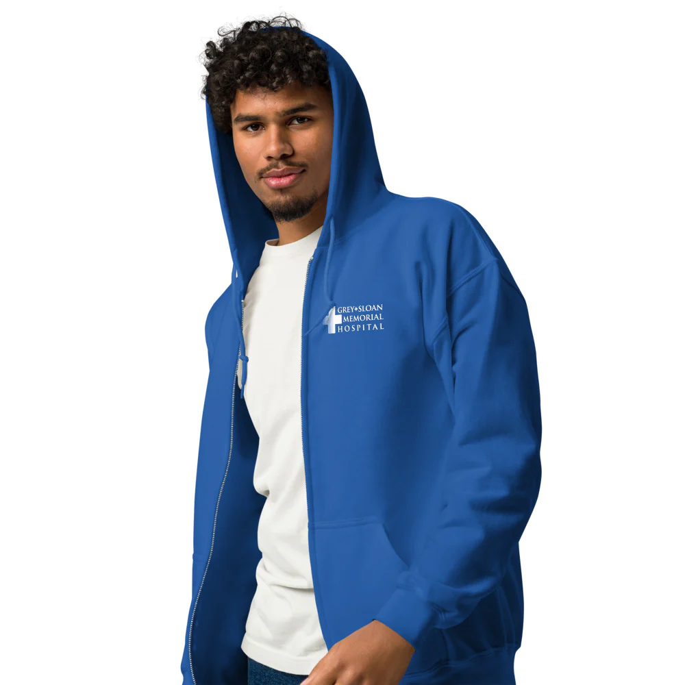 Grey's Anatomy Grey + Sloan Memorial Hospital Zip Hoodie - Image 3