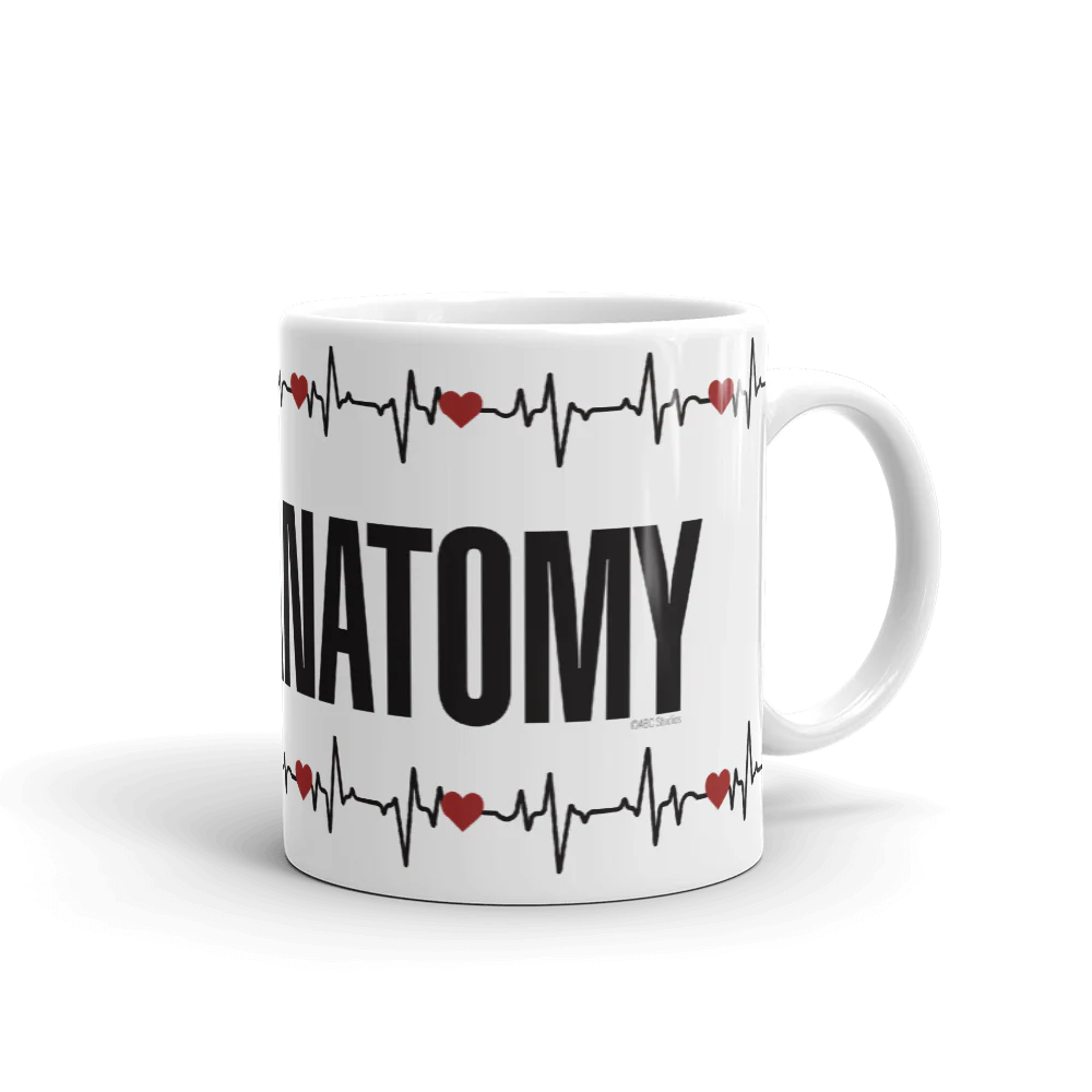Grey's Anatomy Logo With Heartbeat White Mug - Image 4