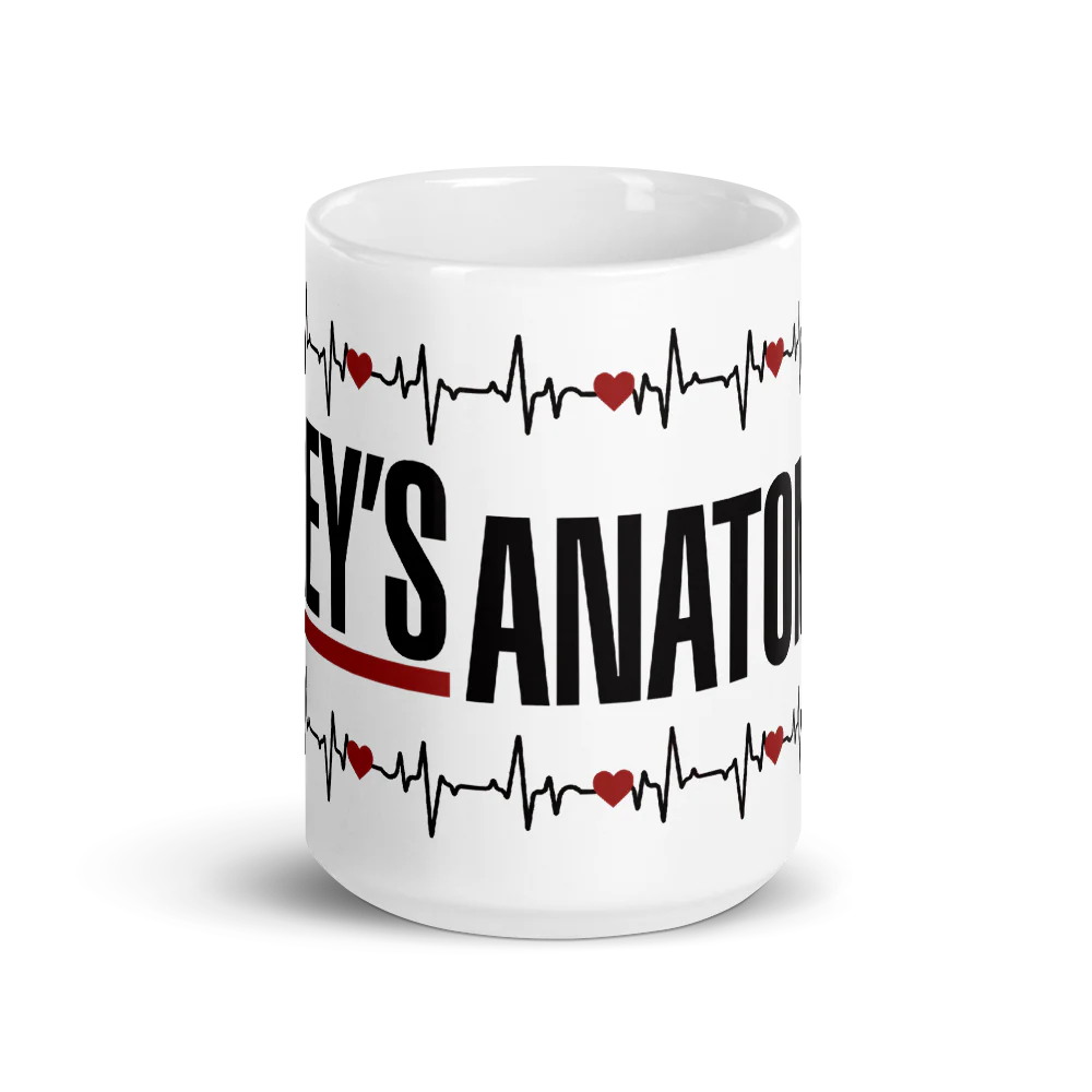 Grey's Anatomy Logo With Heartbeat White Mug - Image 6