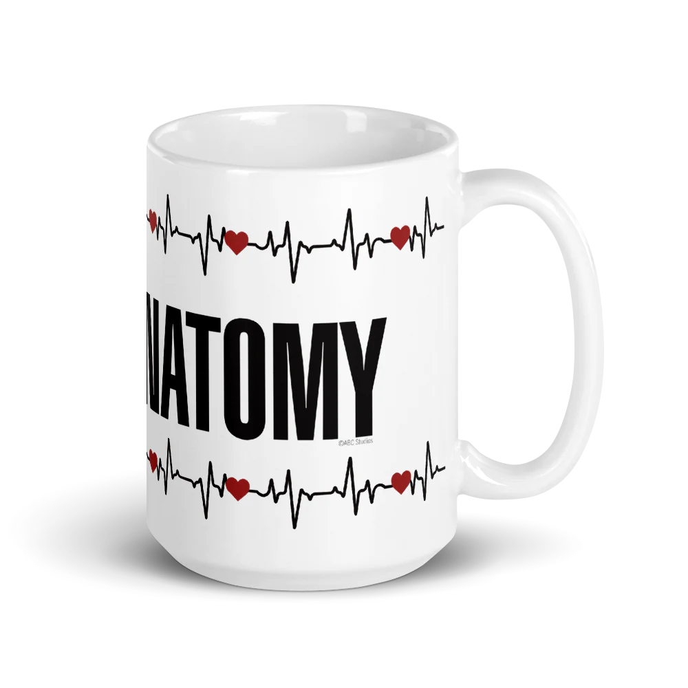 Grey's Anatomy Logo With Heartbeat White Mug - Image 7