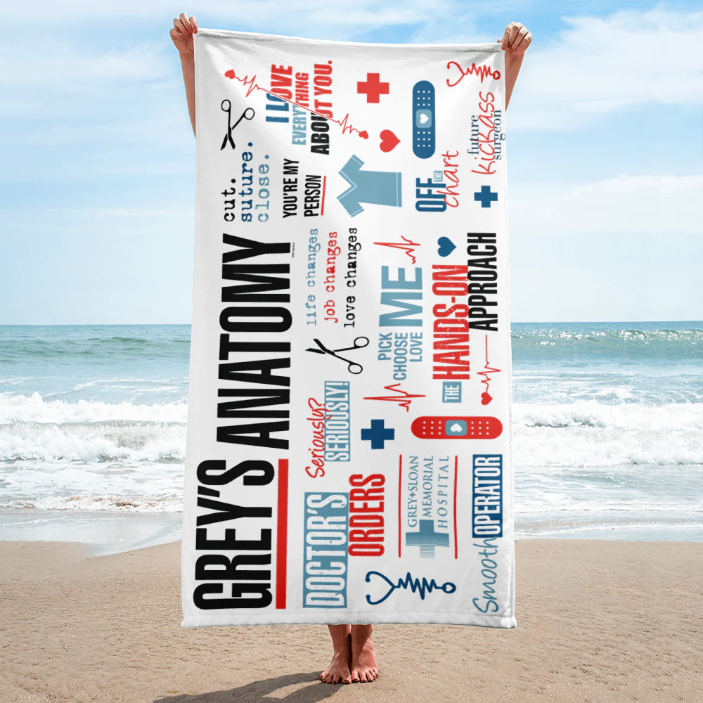 Grey's Anatomy Mash Up Beach Towel