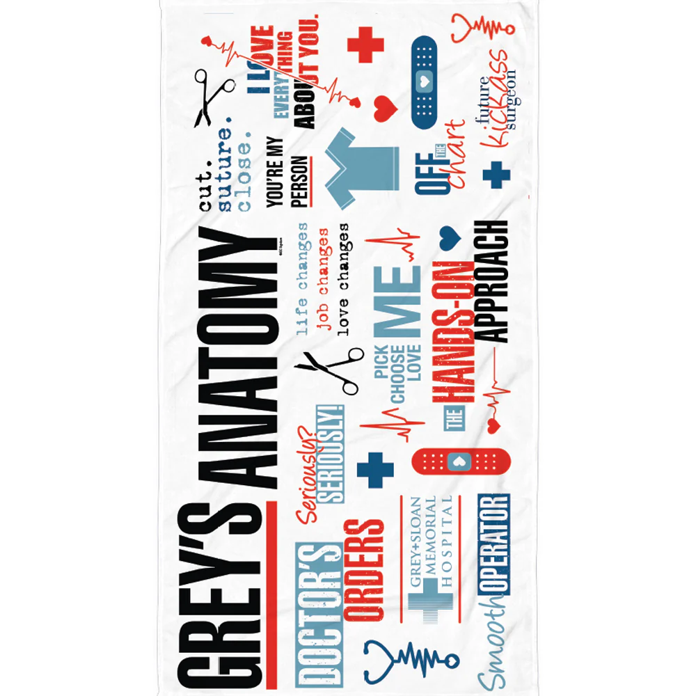 Grey's Anatomy Mash Up Beach Towel - Image 2