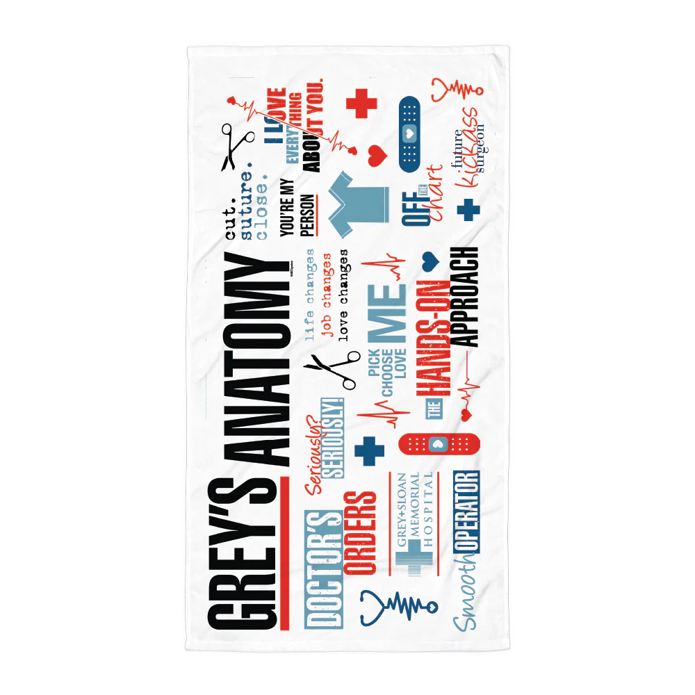 Grey's Anatomy Mash Up Beach Towel - Image 3