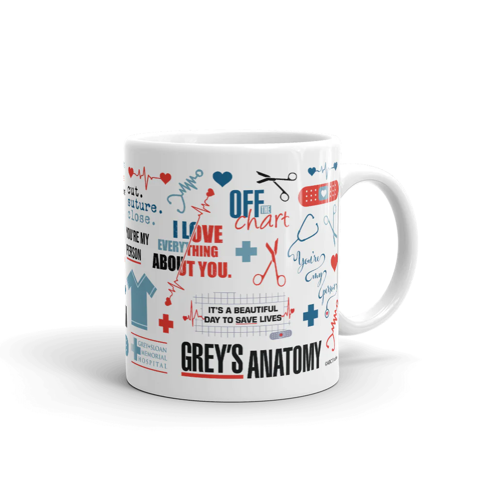 Grey's Anatomy Mash Up White Mug - Image 4