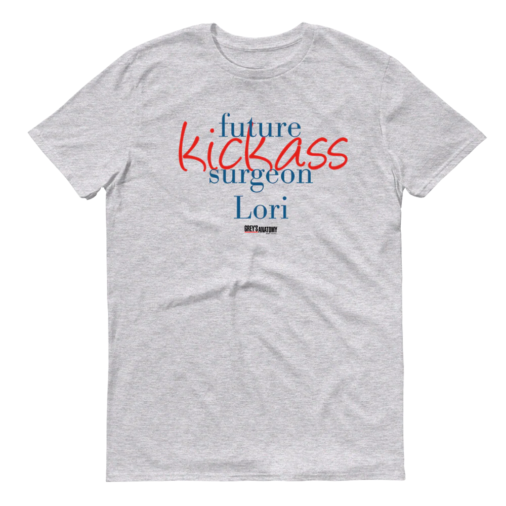 Grey's Anatomy Personalized "Future Kickass Surgeon" Adult Short Sleeve T-Shirt - Image 3