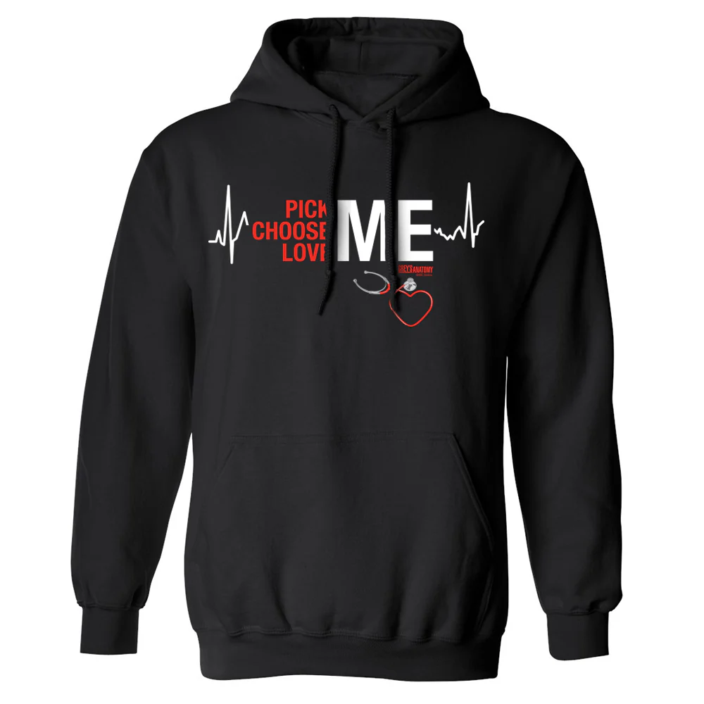 Grey's Anatomy Pick Me, Choose Me, Love Me Fleece Hooded Sweatshirt