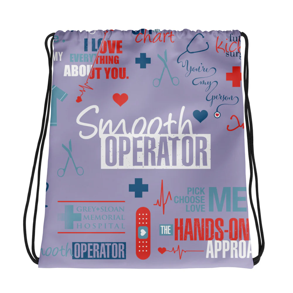 Grey's Anatomy Smooth Operator Drawstring Bag