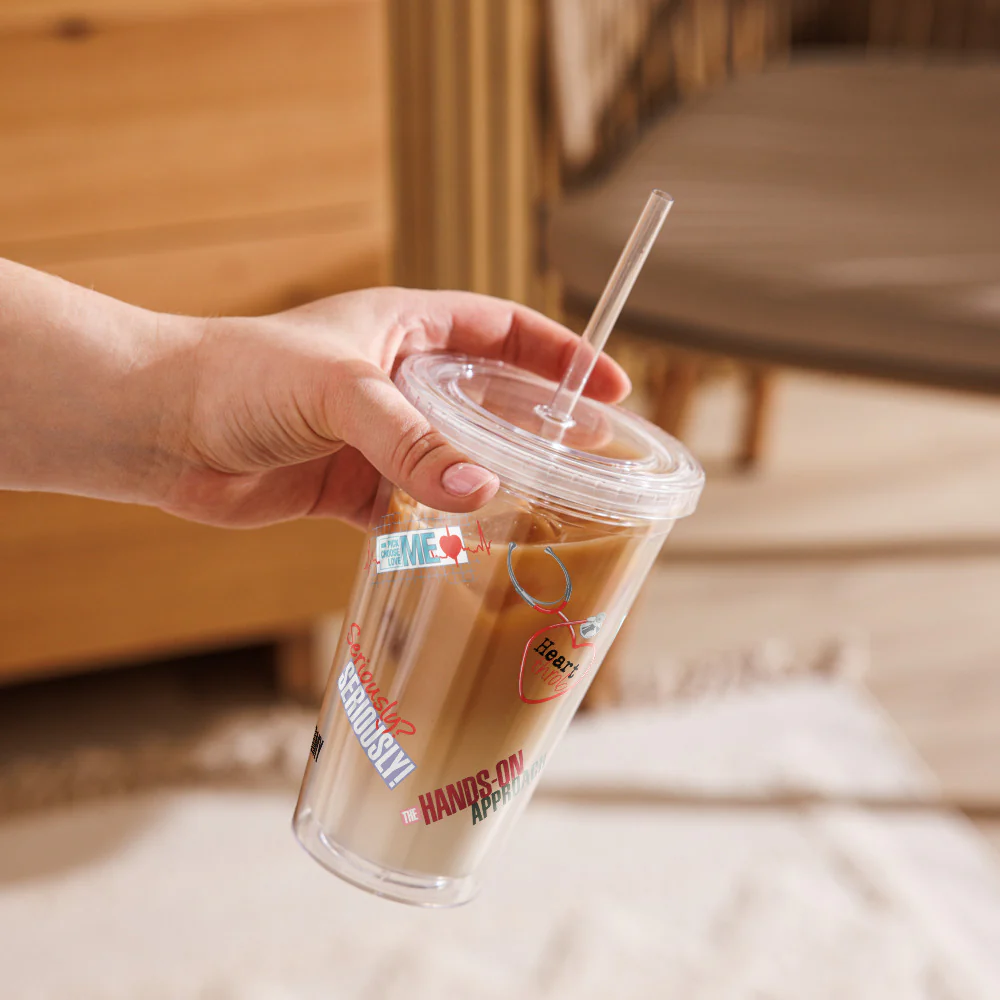 Grey's Anatomy Sticker Style Clear Tumbler - Image 12