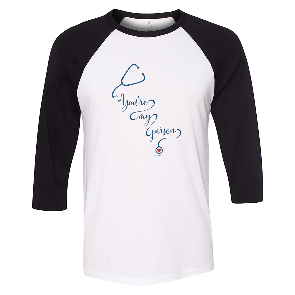 Grey's Anatomy You're My Person 3/4 Sleeve Baseball T-Shirt - Image 3