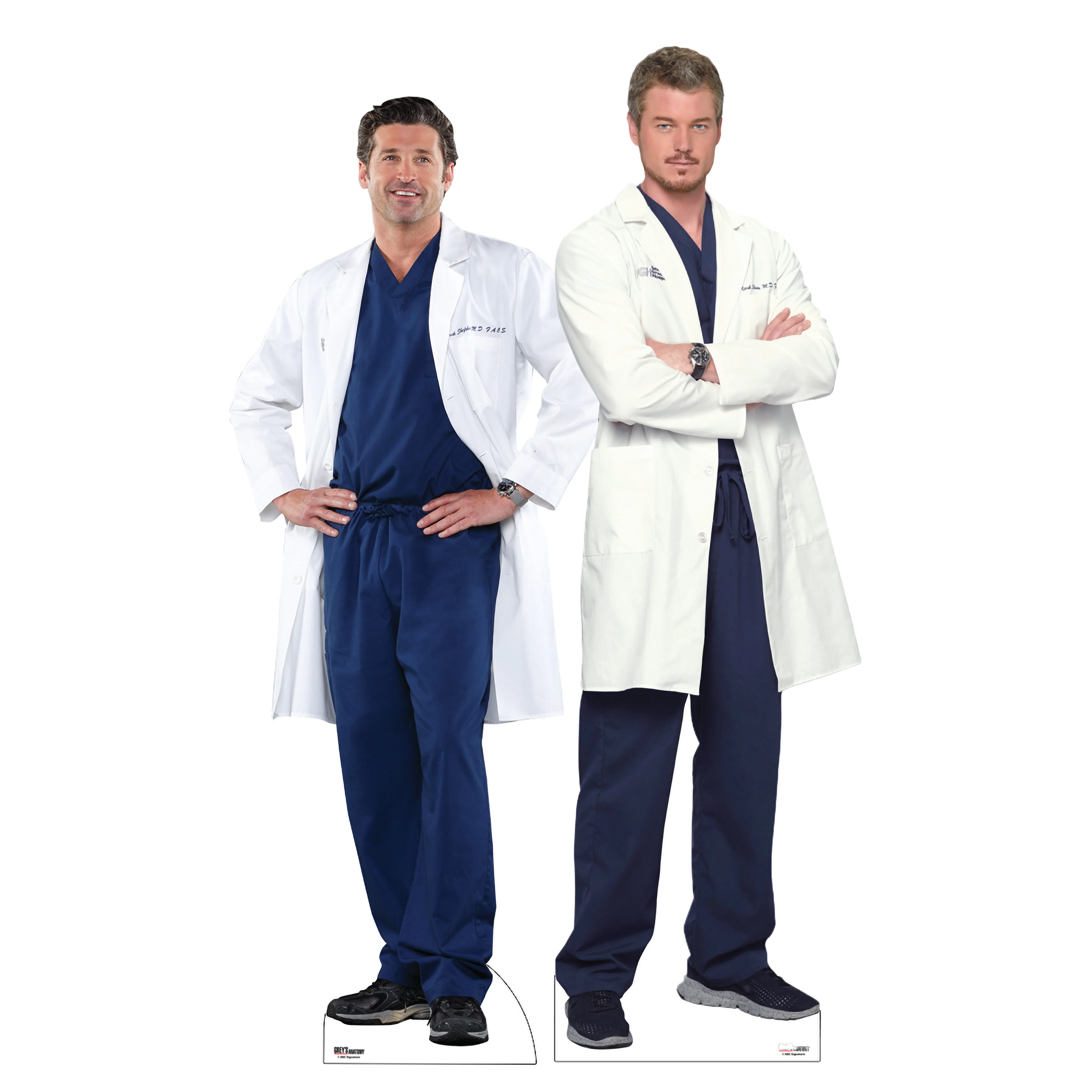 Grey's Anatomy Derek and Mark Cardboard Cutout Standees 2 Piece Bundle