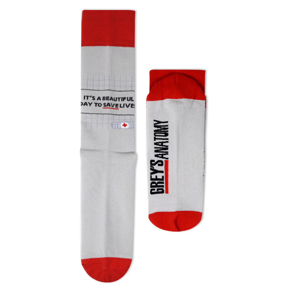 Grey's Anatomy It's A Beautiful Day to Save Lives Socks - Image 4