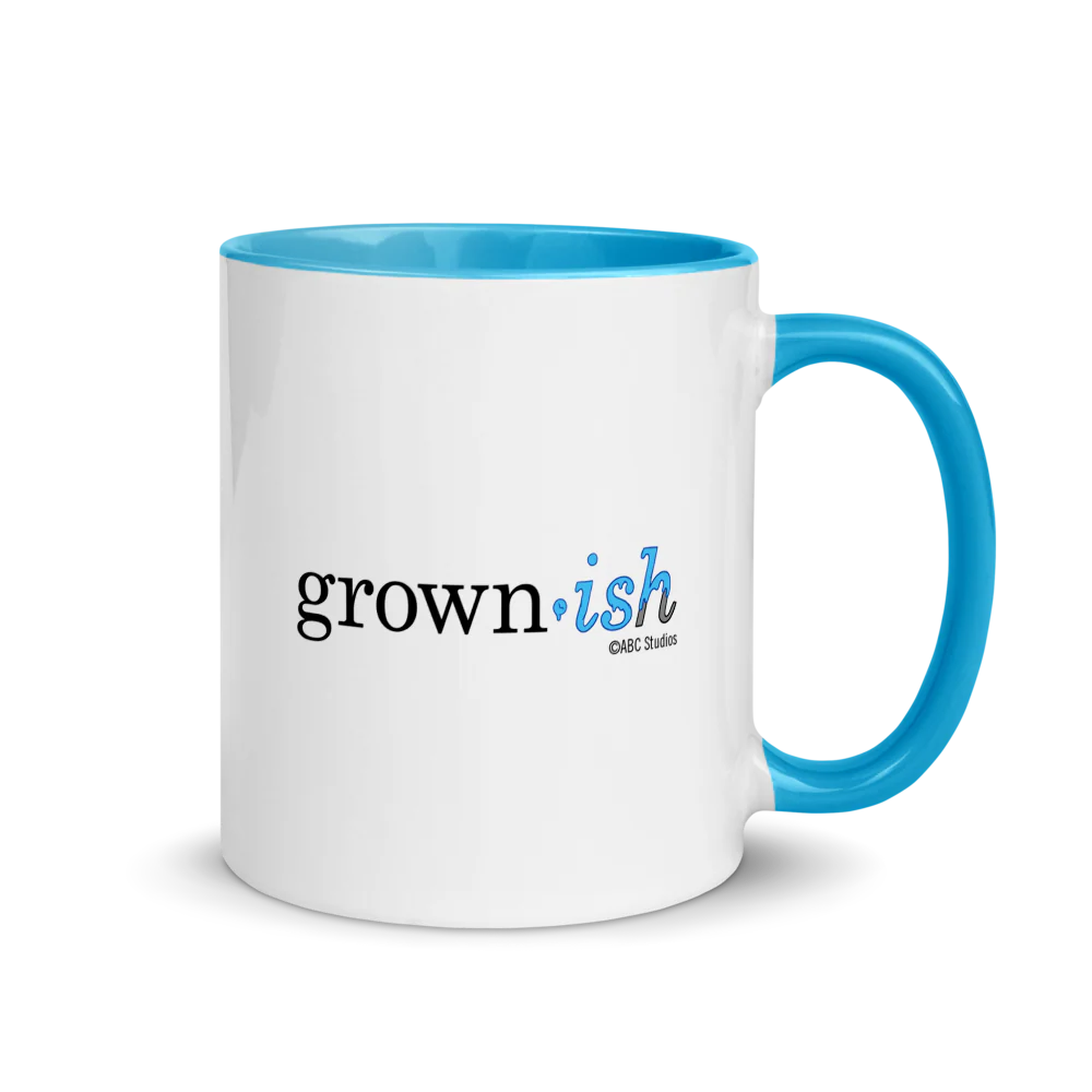 grown-ish Blue Drip Logo Two-Tone Mug - Image 2